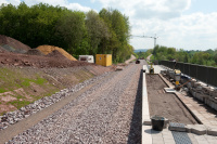 Bauarbeiten an der Ausbaustrecke Heusweiler Markt - Lebach-Jabach