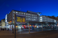 Die dynamische Fahrgastanzeige vom Hauptbahnhof kommend in Richtung Innenstadt dynamische Fahrgastanzeigen