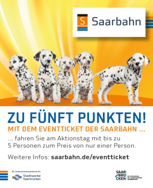 Mit dem EventTicket der Saarbahn sparen