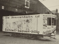 Reklamewagen, Betriebshof Saarbrücken, 1936