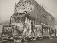 Märchenzug der Straßenbahn Saarbrücken mit Lok 6, 1948