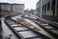 Bauarbeiten am Hauptbahnhof Saarbrücken, 1997