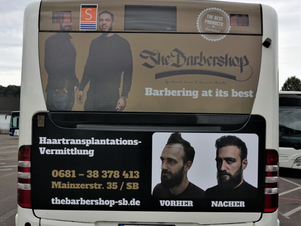 The Barbershop - Heckflächenwerbung