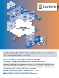 Tarifflyer Haustarife Saarbahn
