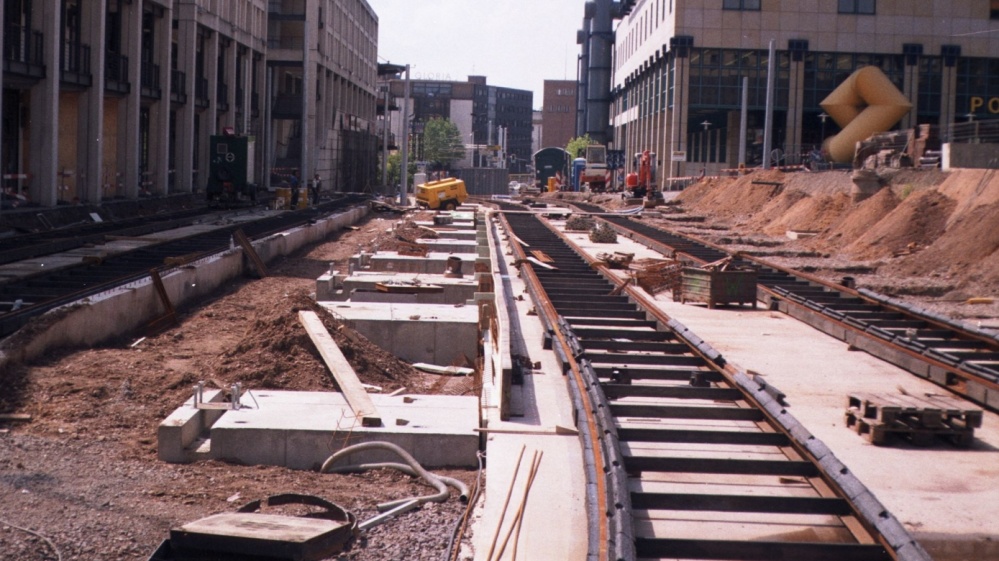 Hauptbahnhof Saarbrücken, Bauarbeiten, 1996