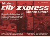 Informations- und Werbeblatt von 1974 