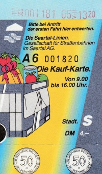 Der Bus als Einkaufswagen in den 90er Jahren – ein Sonderangebot, um den Autoverkehr in der Stadt zu reduzieren.