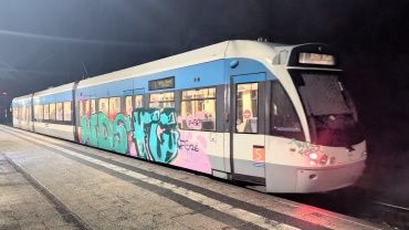 Graffiti auf der Saarbahn Image